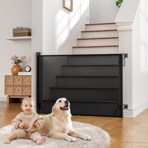 Retractable baby gate - &, dog