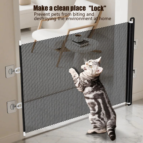 Retractable mesh safety gate - mesh,