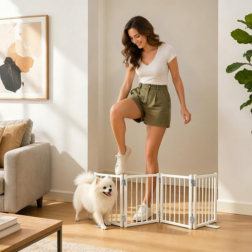 Free standing small dog gate - standing,