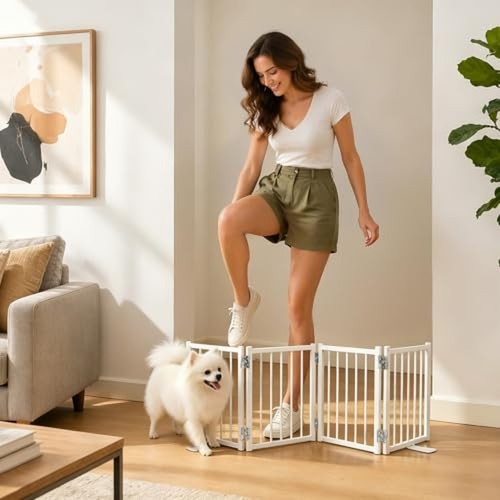 Free standing small dog - standing, gate