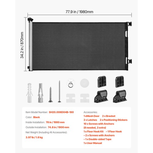 Retractable baby gate - retractable,