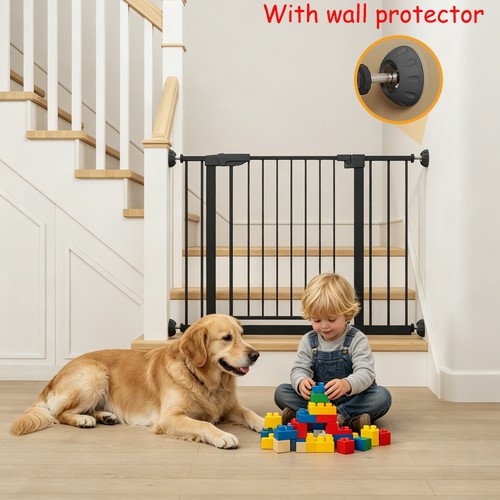 Wide baby gate with - gate,